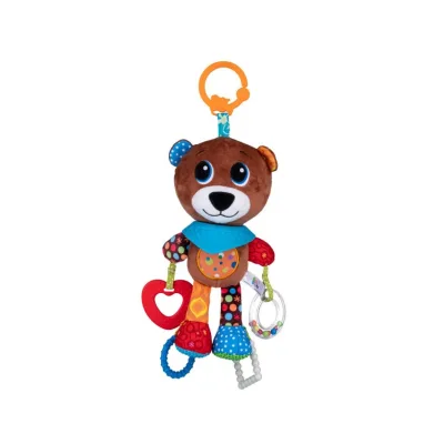 Bali Bazoo Baby Plüsch-Teddy 81132 Rassel Greifling C-Ring Beißring Kuscheltier braun