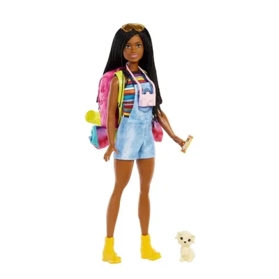 Barbie Barbie ''It takes two! Camping'' Spielset mit Brooklyn Puppe, Hündchen und Accessoires