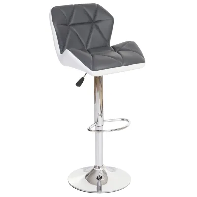 Barhocker MCW-A92, Barstuhl Tresenhocker, höhenverstellbar Kunstleder ~ grau