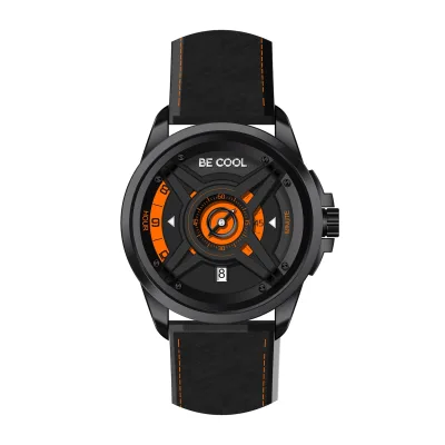 BE COOL Armbanduhr schwarz/orange BCW02SO