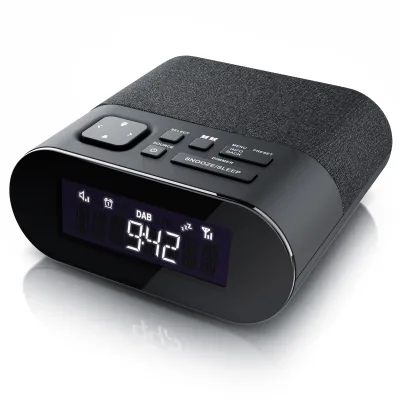 BEARWARE DAB+ Radiowecker - Küchenradio digital - FM und DAB / DAB + Radio mit je 20 Speicherplätzen - 16 Lautstärkestufen - Wecker - große Ziffern