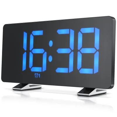 BEARWARE Radiowecker, Digitaler Radio Wecker mit Autodimmer, Snooze, 15 FM Radiospeicher