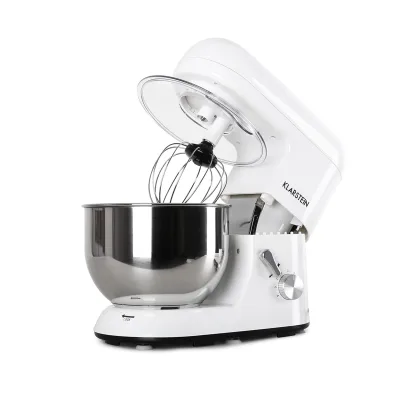 Bella Küchenmaschine 1800 W / 2,7 PS 5 Ltr Edelstahl BPA-frei Weiß