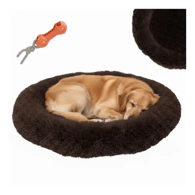 BENNO® Hundebett BALU Donut 70x70x16 cm, waschbar, rutschfest, Polyester, Polypropylen-Füllung, inkl. Kauknochen