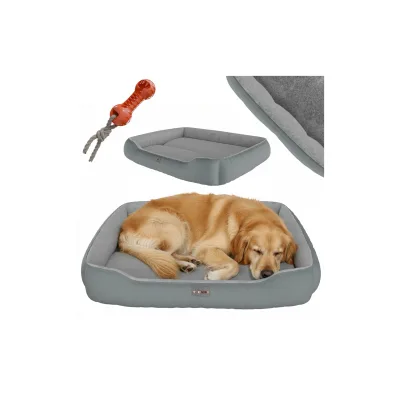 BENNO® Hundebett SAMMY 95x75x18 cm, quadratisch, Polyester, maschinenwaschbar, rutschfest, inkl. Kauknochen