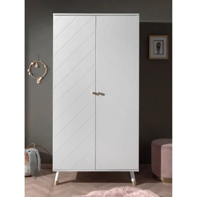 Billy Kleiderschrank mit 2 Türen, Ausf. Satin Weiß