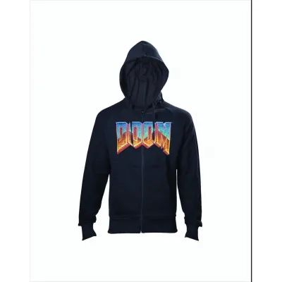 Bioworld DOOM Hoodie Vintage Logo S schwarz