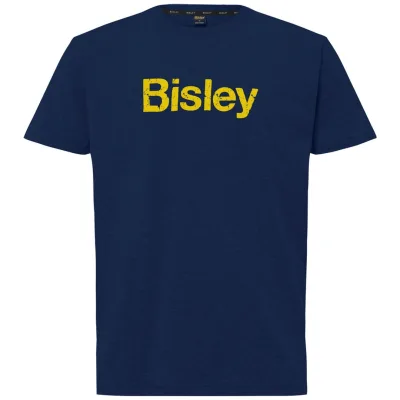 Bisley Workwear Bisley Cotton-T-Shirt mit Logo 298060 Gr. XL blau