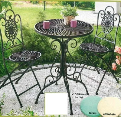 Bistrotischset Bistroset 3tlg. aus Metall