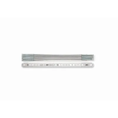 BMI Aluminiumgliedermaßstab silberfarben, 1 m, Gliederstärke 1,4 mm, abriebfest