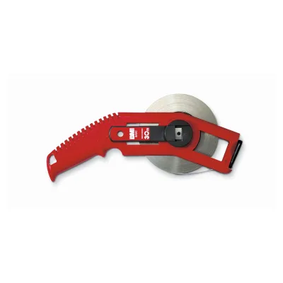 BMI Weißlackiertes Bandmaß, gedruckte Teilung, Breite 13 mm, Länge 30 m
