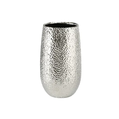 Boltze Vase Lajos (Farbe Silber, Höhe 31 cm, Blumentopf, Metallic-Optik) 5339500