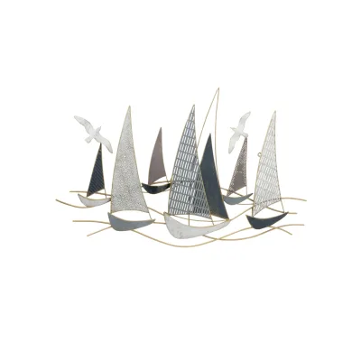 Boltze Wandobjekt Hanse Deko-Wandbild mit Fischen + Booten, maritimes Design