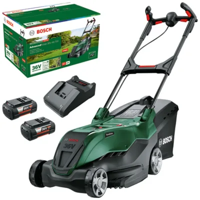 Bosch Akku-Rasenmäher AdvancedRotak 36V-44-750, incl. 2x Akku 4 Ah, Ladegerät, Karton