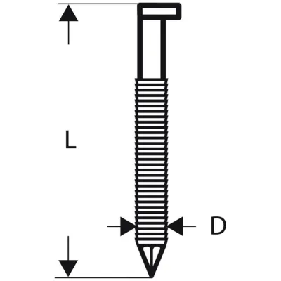 Bosch D-Kopf Streifennagel SN34DK, 3,1 mm, 90 mm, verzinkt, gerillt
