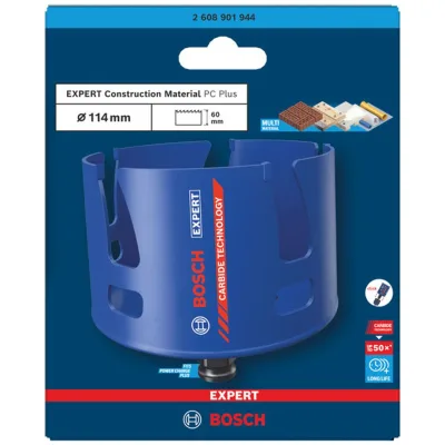 Bosch EXPERT Lochsäge Construction Material Power Change Plus, 114 x 60 mm