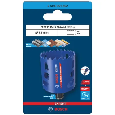 Bosch EXPERT Lochsäge Multi Material Power Change Plus, 65 x 60 mm
