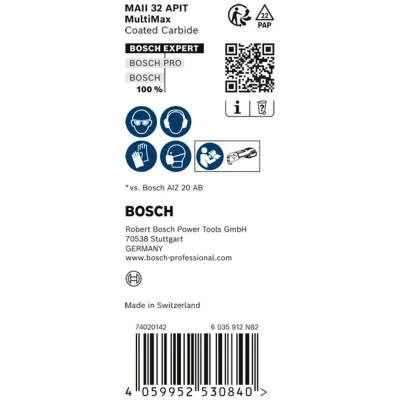 Bosch EXPERT MultiMax MAII 32 APIT Blatt für Multifunktionswerkzeuge, 32 mm, 10 Stück