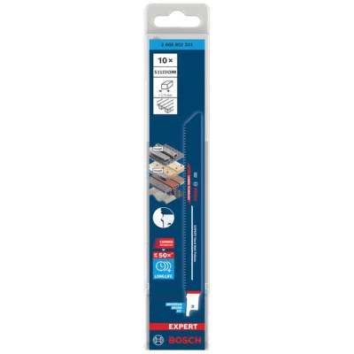 Bosch EXPERT Säbelsägeblatt Hard Nail Pallets S1123CHM, 10-tlg.