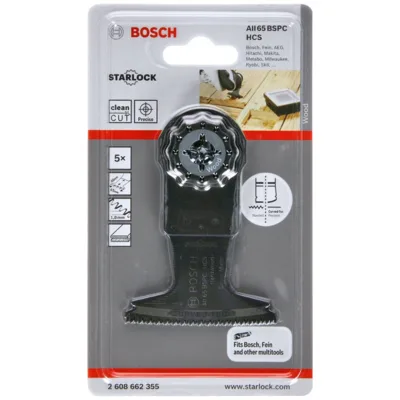 Bosch HCS Tauchsägeblatt AII 65 BSPC, Hard Wood, 40 x 65 mm, 5er-Pack