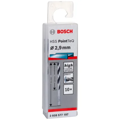 Bosch Metallspiralbohrer-HSS PointTeQ, DIN 338, 2,9 mm, 10er-Pack