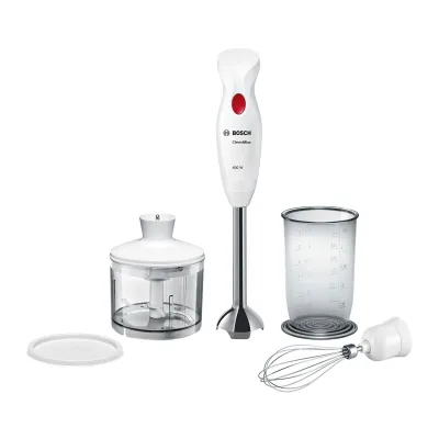 Bosch MSM24500 Stabmixer 400 Watt Metall-Fuß weiß/deep red