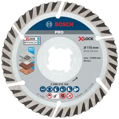 Bosch PRO Multi Material X-LOCK Diamanttrennscheibe, 115 x 22,23 mm