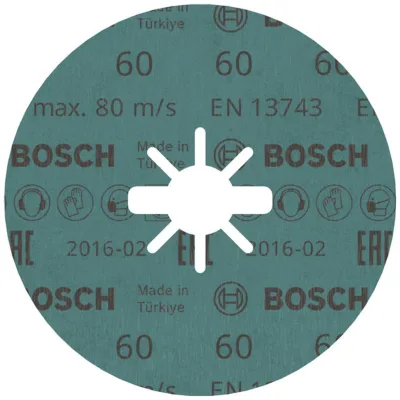 Bosch X-LOCK Fiberschleifscheibe, D125  mm, K 60, R574, Best for Metal