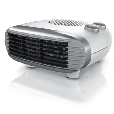 Brandson Heizlüfter 2000W, einstellbares Thermostat, Überhitzungsschutz, Automatische Abschaltung, 3 Leistungsstufen, Weiß/Silber