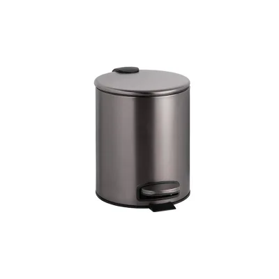 Brillantbad BAPHIT Abfalleimer Edelstahl Metallic Grau matt 260x205x265 mm, 5 Ltr für Bad & WC >> Freistehend anwendbar