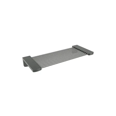 Brillantbad BAPHIT Duschablage Edelstahl Messing Metallic Grau matt 110x270x40 mm für Bad & WC >> zum Bohren