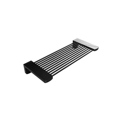 Brillantbad BARK Duschablage Messing Schwarz 110x270x40 mm für Bad & WC >> zum Bohren