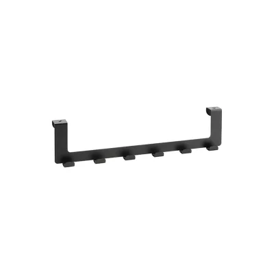 Brillantbad BARK Hakenleiste 6 Haken Edelstahl Schwarz 34x350x87 mm für Bad & Küche >> zum Einhängen