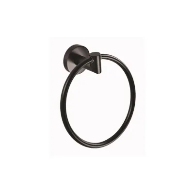 Brillantbad BARK Handtuchring Messing Schwarz 55x170x175 mm für Bad & Küche >> zum Bohren