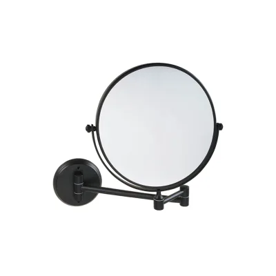 Brillantbad BARK Kosmetikspiegel Doppelseitig Messing Glas Schwarz 430x230x300 mm für Bad & WC >> zum Bohren