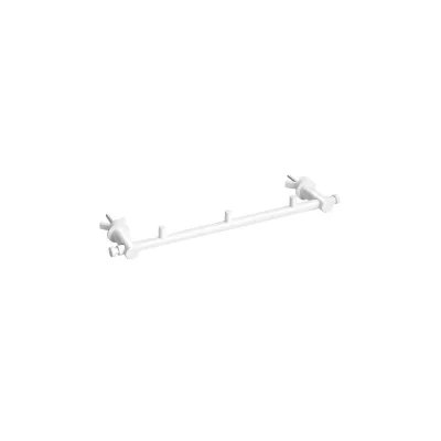 Brillantbad BAWELL Heizkörperhandtuchhalter Stahl Komaxit Weiß 90x355x32 mm für Bad & Küche >> zum Festschrauben