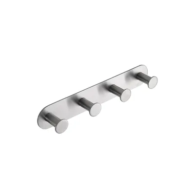 Brillantbad BEASY Hakenleiste Edelstahl gebürstet 31x255x45 mm für Bad & Küche >> zum Kleben