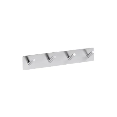 Brillantbad BEASY Hakenleiste Edelstahl gebürstet 38x255x45 mm für Bad & Küche >> zum Kleben