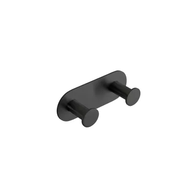 Brillantbad BEASY Kleiderhaken Edelstahl Schwarz 31x115x45 mm für Bad & Küche >> zum Kleben