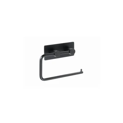 Brillantbad BEASY Toilettenpapierhalter Edelstahl Schwarz 42x145x100 mm für Bad & WC >> zum Kleben