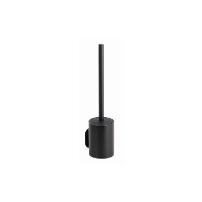 Brillantbad BEASY WC-Bürstengarnitur Edelstahl Kunststoff Schwarz 97x80x355 mm für Bad & WC >> zum Kleben