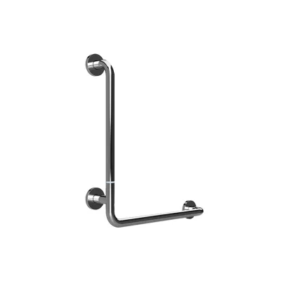 Brillantbad BELP Duschgriff Steckbar Links Edelstahl poliert mit Abdeckung 110x630x680 mm, 120 kg Traglast für Bad & WC >> zum Bohren