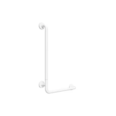 Brillantbad BELP Duschgriff Steckbar Links Eisen Weiß mit Abdeckung 110x625x885 mm, 120 kg Traglast für Bad & WC >> zum Bohren