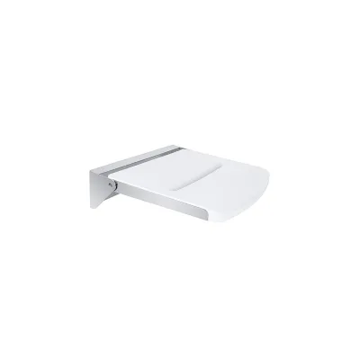 Brillantbad BELP Duschklappsitz Edelstahl Kunststoff poliert 462x120x450 mm, 180 kg Traglast für Bad & WC >> zum Bohren