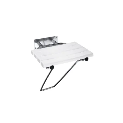 Brillantbad BELP Duschklappsitz Edelstahl poliert Kunststoff 440x460x450 mm, 200 kg Traglast für Bad & WC >> zum Bohren