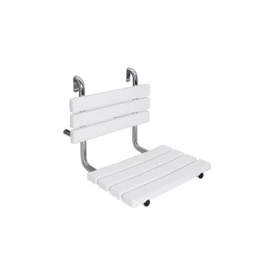 Brillantbad BELP Duschsitz am Griff hängend Edelstahl poliert Kunststoff 440x500x507 mm, 120 kg Traglast für Bad & WC >> zum Einhängen