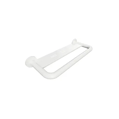 Brillantbad BELP Griff Eisen Weiß mit Abdeckung 580x80x220 mm, 120 kg Traglast für Bad & WC >> zum Bohren