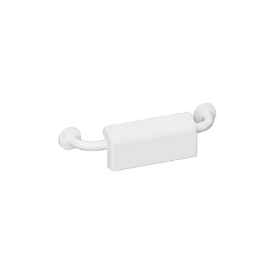 Brillantbad BELP Griff mit Rückenlehne Eisen Weiß Kunststoff mit Abdeckung 580x124x155 mm, 120 kg Traglast für Bad & WC >> zum Bohren