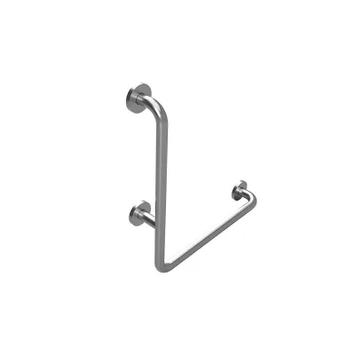 Brillantbad BELP Haltegriff Links Edelstahl gebürstet mit Abdeckung 630x680x110 mm, 120 kg Traglast für Bad & WC >> zum Bohren