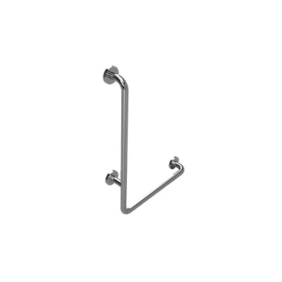 Brillantbad BELP Haltegriff Links Edelstahl poliert mit Abdeckung 630x680x110 mm, 120 kg Traglast für Bad & WC >> zum Bohren